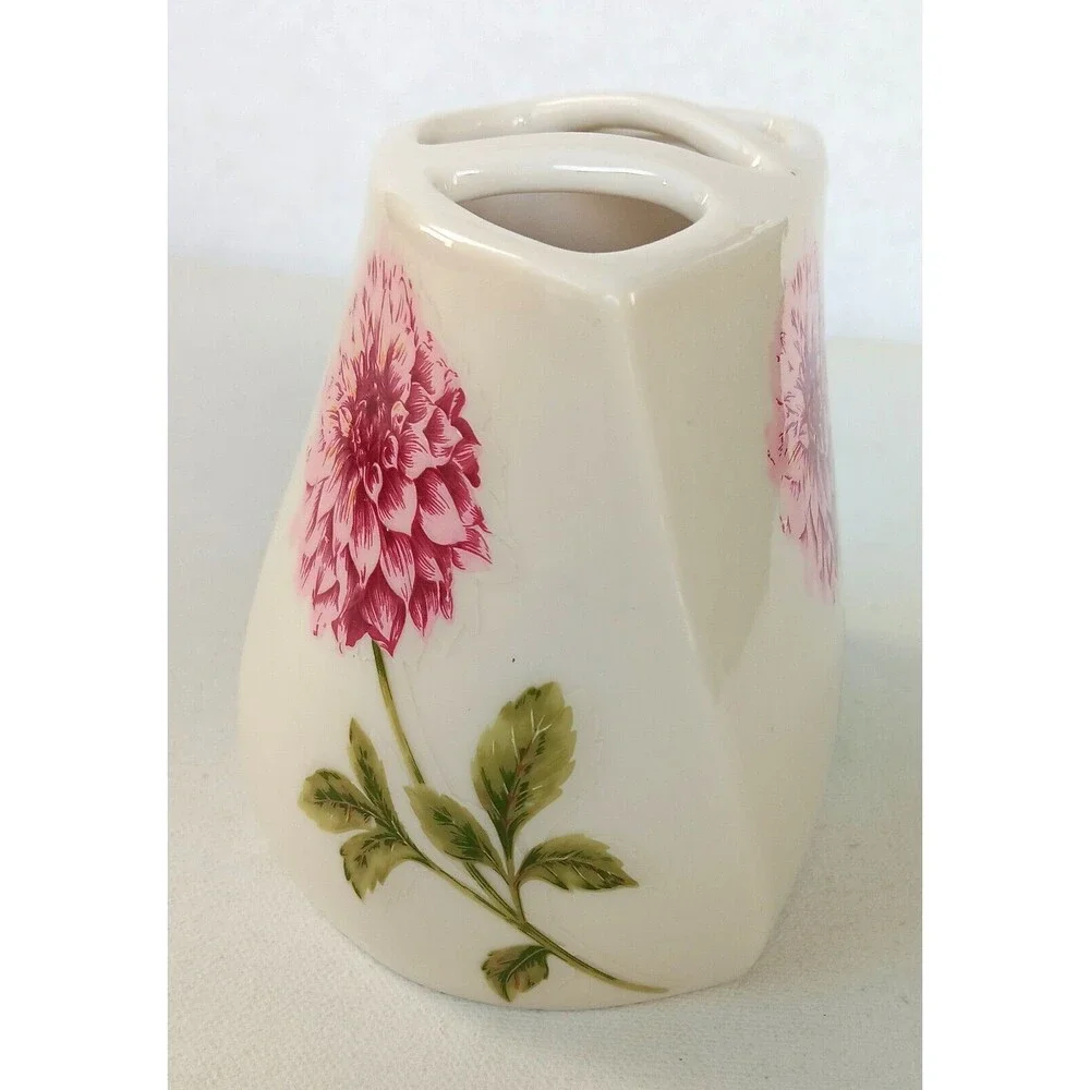 Flower Toothbrush Holder and Tumbler Ceramic Bed Bath & Beyond Pink Dahlia
